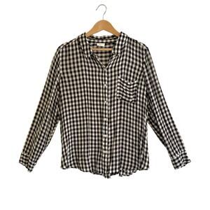 Abound Gingham Check Button Down Shirt Rayon Sz XL